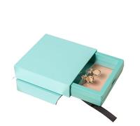 LSYHHXC 3d Floating Frame 2pcs Drawer PE Film Jewelry Storage Box Candy Color Ring Pendant Necklace Earring Bracelet Antioxidant Jewelry Display Accessories(Blue,7cm)