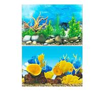 LSYHHXC Aquarium Background Sticker Aquarium Background Decoration Sticker Fish Tank Landscape Sticker Poster Background For Aquarium Ocean Plant Aquascape Painting(Background C,40x60cm)