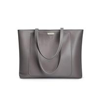 LSYHHXC Leather Tote Bag Women's Bag Large Capacity Simple Shoulder Female Storage Handbag(Dark Grey)