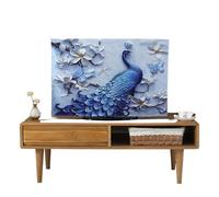 LSYHHXC Outdoor Tv Cover Reador Shade Screen Protector Thick and Elastic Cover Printed LCD Simple TV Cover for Indoor Outdoor(06,60Inch)