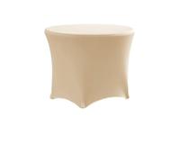 LSYHHXC Wedding Decoration Round Spandex Tablecloth Stretch Table Cover Fitted Elastic Birthday Party Holiday Hotel(Champagne,5FT 152cm Round)