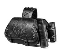 LSYQFB Motorcycle Panniers for CBR 650 2014-2023, Motorbike Side Pannier Bag Waterproof Leather Motorbike Saddle Bags,B