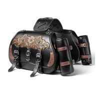LSYQFB Motorcycle Panniers for CBR1000RR-R SP, Motorbike Side Pannier Bag Waterproof Leather Motorbike Saddle Bags,A