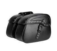 LSYQFB Motorcycle Panniers for Triumph Rocket III Touring 2008-2017, Motorbike Side Pannier Bag Waterproof Leather Motorbike Saddle Bags Motorcycle Bags Tail Motorbike Bag,B