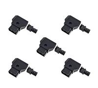 LSYRIA D-tap P-tap Female Connectors DIY Plugs Compatible with DSLR Anton-Bauer IDX V Mount Gold Mount Battery ARRI RED Camera Power Adapters, 5PCS (Male)