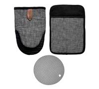LSYYSL 1 Pair Of Oven Mitts And 1 Potholder, Non-Slip Oven Mitts, Kitchen Utensils, Microwave Gloves, Baking Accessories