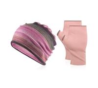 LSYYSL 1 Warm Toe Hat And 1 Pair Of Warm Open-Toe Gloves, Winter Warmth Supplies, Elastic Windproof Hood, Soft Knitted Hat