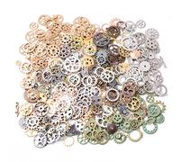 LSYYSL 100g Assorted Crafts, Gears, Pendants, Jewelry Accessories, Retro Steampunk Gears, Making Accessories for Necklaces, Bracelets, Jewelry