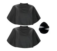 LSYYSL 2 Hairdressing Cloths And 1 Powder Puff, Waterproof Shampoo Cloth, Makeup Anti-Stain Cloth, Beauty Accessories