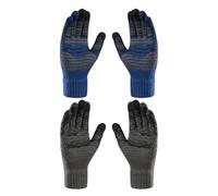 LSYYSL 2 Pairs Of Knitted Gloves, Winter Warm Gloves, Touch Screen Gloves, Unisex, Outdoor Cold-Proof Gloves