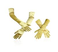 LSYYSL 2 Pairs Of Prom Gloves, Satin Gloves, Vintage Gloves, Dress Gloves, Elastic Gloves, Costume Accessories