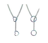LSYYSL 2 Pieces Of Colorful Necklaces, Personalized Geometric Necklaces, Simple And Versatile Necklaces, Punk Style Necklaces, Clothing Accessories