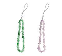 LSYYSL 2 Pieces Of Crystal Mobile Phone Chains, Gravel Mobile Phone Chains, Crystal Stone Wristbands, Mobile Phone Lanyard Decorations, Mobile Phone Accessories