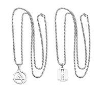 LSYYSL 2 Pieces of Fashionable Pendant Necklaces, Personalized Hip-Hop Necklaces, Simple Necklaces, Clothing Accessories