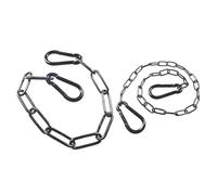 LSYYSL 2 Pieces Safety Buckle Chain, Door Chain Lock, Metal Chain, Outdoor Fence Chain Lock, Suitable For Pet Cages, Fences, Yard Gates