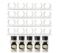 LSYYSL 20 Pieces Condiment Holders, Sticky Condiment Bottle Holders, Storage Boxes, Bottle Clips, Kitchen Storage Racks, Suitable for Shelves, Cabinets