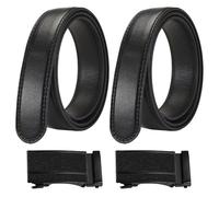 LSYYSL 2Pcs Replacement Belts And 2Pcs Belt Buckles, Pu Leather Belt, Diy Belt Material, Men'S Belt