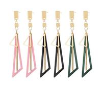 LSYYSL 3 Pairs of Geometric Triangle Earrings, Hollow Earrings, Simple Fashionable Earrings, Long Pendant Earrings, Women's Jewelry