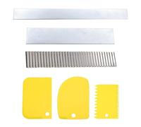 LSYYSL 3 Pcs Lace Cutters And 3 Pcs Plastic Scrapers, Stainless Steel Cutters, Diy Clay Tools, Multifunctional Cutting Tool