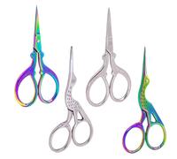 LSYYSL 4 Pieces Of Embroidery Scissors, Metal Scissors, Multifunctional Hand Scissors, Creative Tailoring Scissors, Sewing Accessories