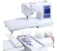 LSyySy Automatic Sewing Machine Electric Embroidery Machine 158 Built-in Designs with 4" x 9.2" Embroidery Area and LCD Touch Screen 210 Built-in Letters and 30 Pattern Borders Sewing Made Easy