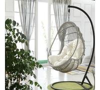 LSyySy Garden Patio Rattan Swing, Swing Chair Cushion Pads, Egg Hammock Chair Cushion Egg Shaped Chair Furniture Decoration Cushion for Outdoor/Indoor Garden Patio Furniture