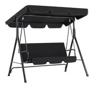 LSyySy Garden Swing Chair Outdoor 3-Seat Glider Porch Bench with Removable Cushion and Adjustable Shade Garden Swing Chairs for PoolsideBackyard