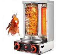 LSyySy Grill Machine, Electric Vertical Kebab Gyro Grill Machine, Rotisserie Broiler Machine With 2 Heating Tubes And Meat Catch Pan,Barbecuestove