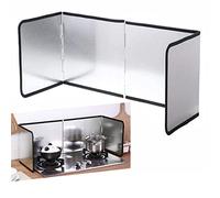 LSyySy Height 40CM Stove Splatter Guard for Cooking Kitchen Anti Splatter Shield Guard Portable Folding Cooker Side Fat Oil Splash Guard Splash Back Splatter Screen for Frying Pan Wall Hob Grease