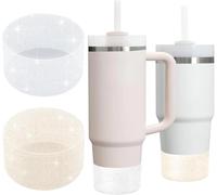 LSYZHX 2 PCS Water Bottle Boot for Owala, Anti Slip Silicone Bottle Covers, Protective Accessories for Owala Freesip Twist and Flip Stainless Steel Water Bottles (Gold + Silver)