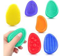 LSYZHX 6 Pcs Fidget Sensory Toys, Silicone Fidget Toys for Special Needs, Stress Relief Toys for Adults (6 Pcs, Multicolor, All Ages, Focus)