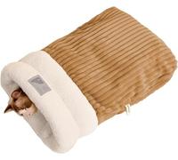 LSYZHX Cat Sleeping Bag, Soft Comfortable Cats Winter Sleeping Bag Cave Bed,Nest Bed for Dogs and Cats Up to 6 Pounds (Size M Brown 6 Pounds, M)