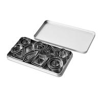 LSYZHX Cookie Cutters,Stainless Flower Cookie Cutter,Geometric Shapes Cookie Cutters for Bakingfor Cutting Mould Cookie Pastry Fruit (30)