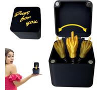 LSYZHX Middle Finger Gifts, Middle Finger In A Box, Prank Gift Box for Men and Women, Adult Prank Pop Up Gift (black)