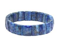 LSZBYHOK Crystal Bracelet,Natural Gemstone Crystal Bracelets，Fashion Rectangle Beads Strand Stretch Bracelet， Energy Gemstone Bracelets Jewellery For Men Women Lapis Lazuli