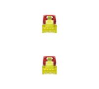 LSZH CAT.6A SFTP AWG26 Network Patch Cable, Red, 2 m length, ideal for high speed and security network connections.