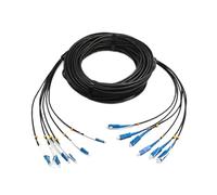 LSZH Outdoor Shielded Fiber Optic Cable - 2 core, 4 core, 6 core and 8 core, flame retardant, 250 m and 300 m lengths(6-core 6SC-6SC 250m)