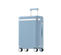 LSZJSCH Adventure Suitcase - Scratch Resistant Surface, Silent Rollers, Ample Storage Space. A Must-Have for Travel Enthusiasts. -Tourist Artifact(Lake Blue,24inches)