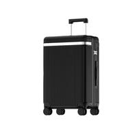LSZJSCH Adventure Suitcase - Scratch Resistant Surface, Silent Rollers, Ample Storage Space. A Must-Have for Travel Enthusiasts. -Tourist Artifact(Classic Black,26inches)