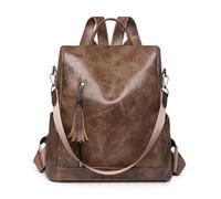 LSZJSCH Multi functional backpack, retro appearance, Meet daily and travel storage needs -Can be given as a gift(Khaki)