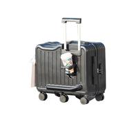 LSZJSCH Ride-On Rolling Luggage with Cup Holder - Traveler's Choice -Tourist Artifact(Black,24 inches)