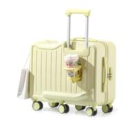 LSZJSCH Ride-On Rolling Luggage with Cup Holder - Traveler's Choice -Tourist Artifact(Yellow,20 inches)
