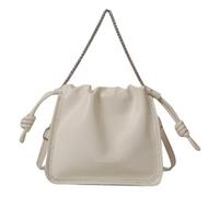 LSZJSCH Simple drawstring women's handbag: combining practical design with elegant temperament -For Evening Events(White)