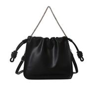 LSZJSCH Simple drawstring women's handbag: combining practical design with elegant temperament -For Evening Events(Black)
