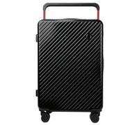 LSZJSCH Stylish Striped Rolling Travel Suitcase 6 - Times Standard Quiet Wheels, Rigorously Tested for Reliable Quality -Tourist Artifact(Black,24 inches)
