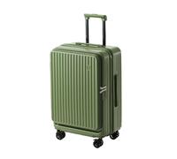 LSZJSCH Versatile and Reliable PC+ABS Hard Shell Rolling Suitcase with Well-Organized Interior - Suitable for Any Journey -Tourist Artifact(Army Green,25inches)