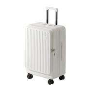 LSZJSCH Versatile and Reliable PC+ABS Hard Shell Rolling Suitcase with Well-Organized Interior - Suitable for Any Journey -Tourist Artifact(White,20 inches)