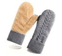 LSZYMM Thermal Gloves Womens,Winter Gloves with Touchscreen, Soft Thick Warm Fleece Glove for Cold Weather, Cozy Knitted Ladies Gloves for Ski Walking Running,Gift for Women