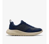 Clarks for man. 26181635 Lt360 Lace navy leather trainers (42.5), Flat, Laces, Casual