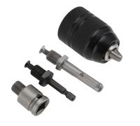 LT Easiyl 1 Set Keyless Drill Chuck 1.5-13mm Wrench Adapter 1/2 Replacement SDS Shank Metal Self-Locking Chuck for Hand Drill Black